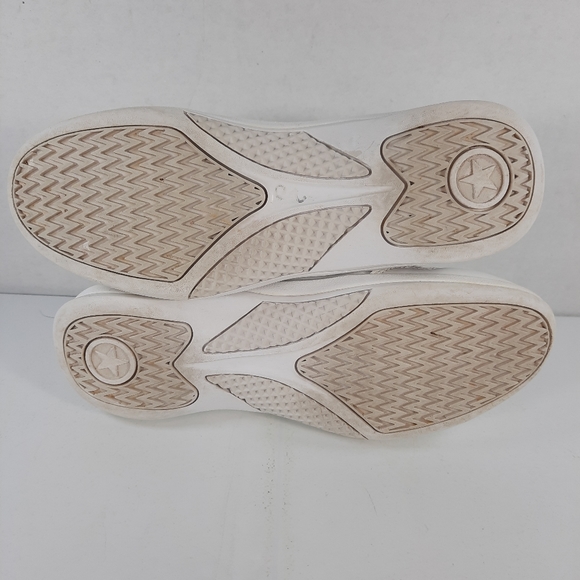 CONVERSE Womens 8.5 Pro White Leather Blue Logo - Picture 7 of 13